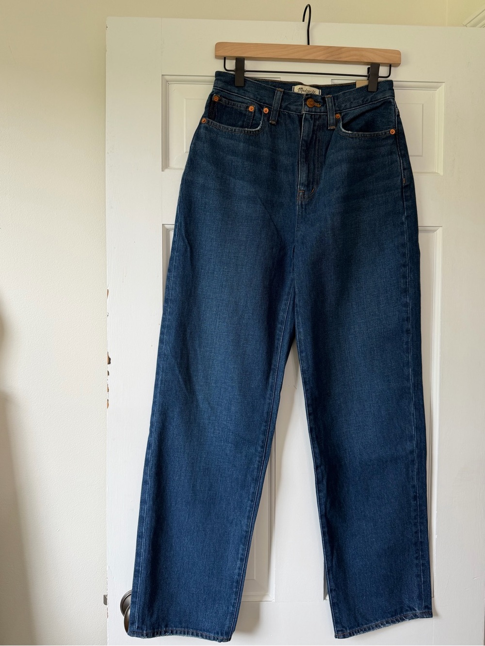 Madewell Dark Blue  Baggy Straight Leg Jeans